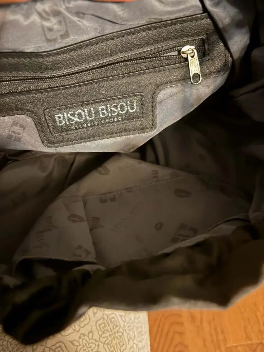 Bisou Bisou by Michele Bohbot Black Sequin Clutch Purse